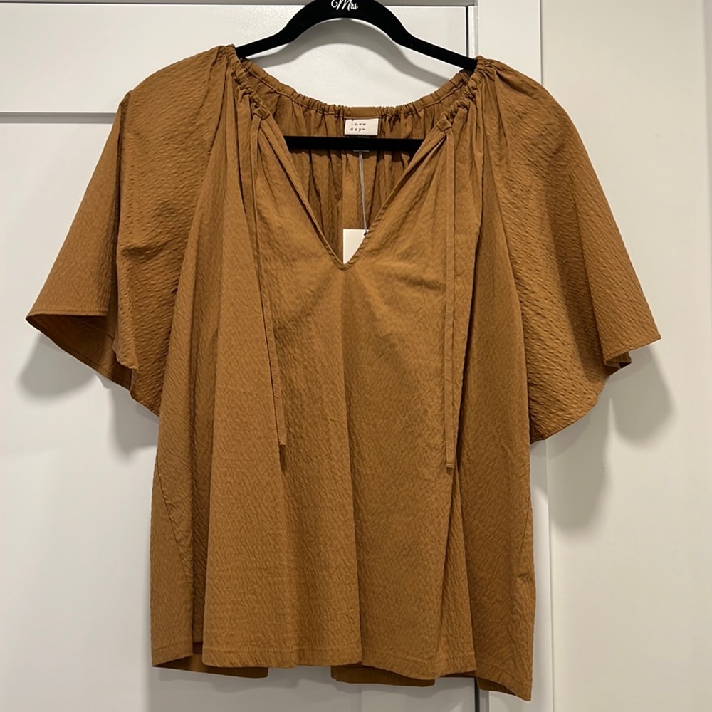 NWT A New Day Flutter Sleeve Blouse